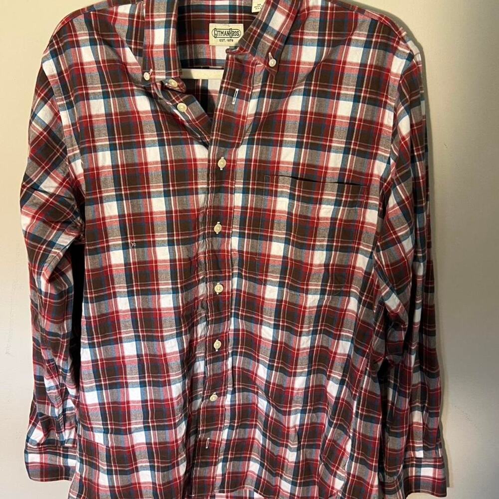 Gitman brothers mens red flannel